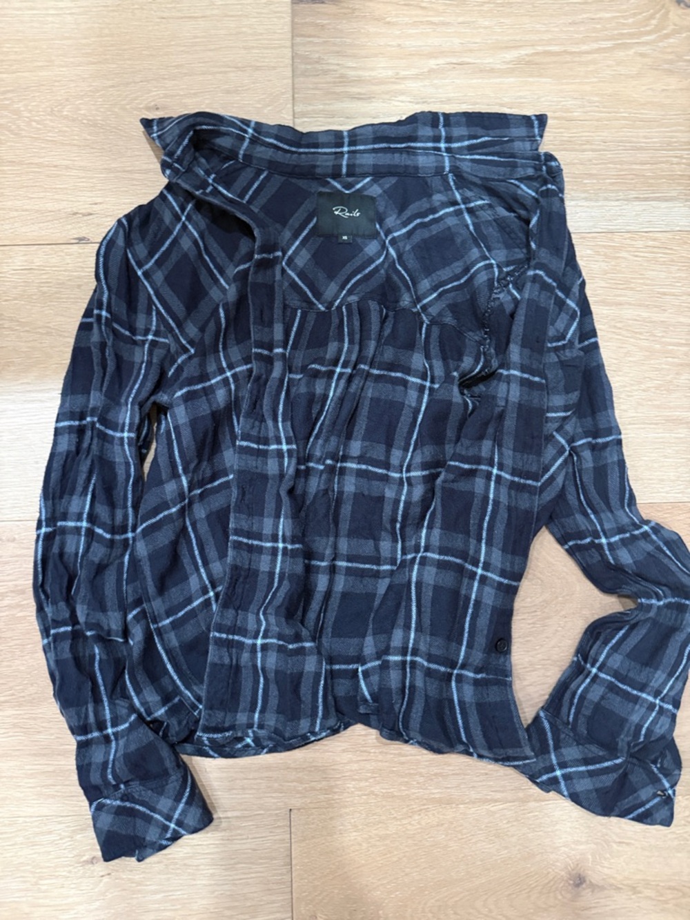 Rails Black & Gray Plaid Shirt